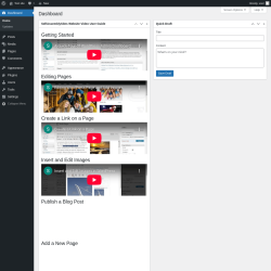 Page screenshot: Dashboard ‹ Test site — WordPress
