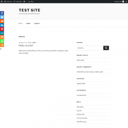 Page screenshot: Test site – Just another WordPress site