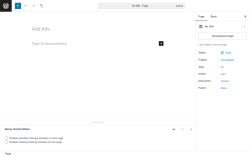Page screenshot: Add Page ‹ Test site — WordPress