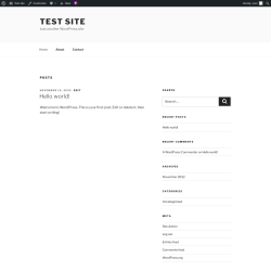 Page screenshot: Test site &ndash; Just another WordPress site