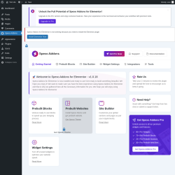 Page screenshot: Spexo Addons