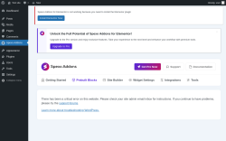 Page screenshot: Spexo Addons &rarr; 
								
								Prebuilt Blocks
							