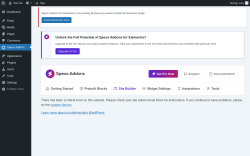 Page screenshot: Spexo Addons &rarr; 
								
								Site Builder
							