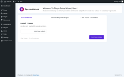 Page screenshot: Wizard &lsaquo; Test site &mdash; WordPress