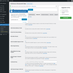 Page screenshot: Structured Data &rarr; Settings &rarr;  Advanced