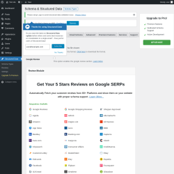 Page screenshot: Structured Data &rarr; Settings &rarr;  Review