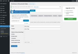 Page screenshot: Structured Data &rarr; Settings
