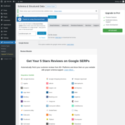 Page screenshot: Structured Data &rarr; Settings &rarr;  Review