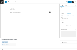 Page screenshot: Add New Page &lsaquo; Test site &mdash; WordPress