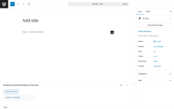 Page screenshot: Add Post ‹ Test site — WordPress
