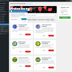 Page screenshot: Structured Data &rarr; Settings &rarr;  Premium Features
