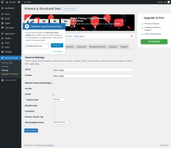 Page screenshot: Structured Data &rarr; Settings