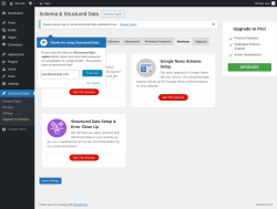 Page screenshot: Structured Data &rarr; Settings &rarr;  Services