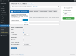 Page screenshot: Structured Data &rarr; Settings