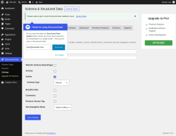 Page screenshot: Structured Data &rarr; Settings