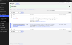 Page screenshot: Plugins &lsaquo; Test site &mdash; WordPress