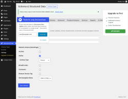Page screenshot: Structured Data &rarr; Settings