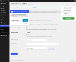 Page screenshot: Structured Data &rarr; Settings &rarr;  AI Settings