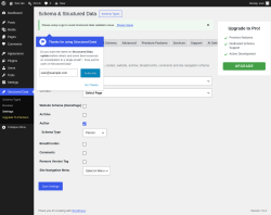 Page screenshot: Structured Data &rarr; Settings