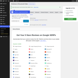 Page screenshot: Structured Data &rarr; Settings &rarr;  Review