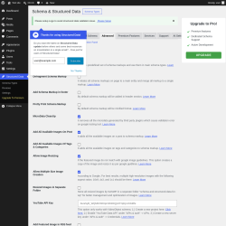 Page screenshot: Structured Data &rarr; Settings &rarr;  Advanced