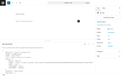 Page screenshot: Add Post ‹ Test site — WordPress