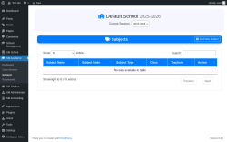 Page screenshot: SM Academic → Subjects