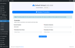 Page screenshot: SM Student → Promote
