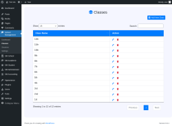 Page screenshot: School Management → Classes