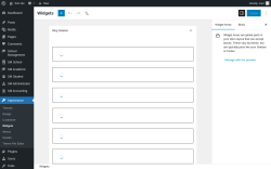 Page screenshot: Widgets ‹ Test site — WordPress