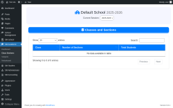 Page screenshot: SM Academic → Class Sections