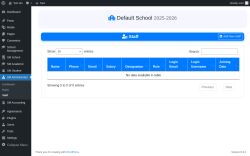 Page screenshot: SM Administrator → Staff