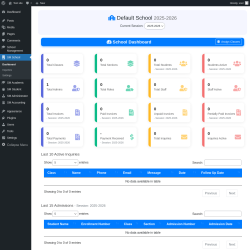 Page screenshot: SM School