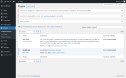 Page screenshot: Plugins ‹ Test site — WordPress