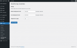 Page screenshot: Settings &rarr; Scroll top top | inventivo