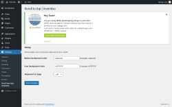 Page screenshot: Settings &rarr; Scroll top top | inventivo