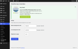 Page screenshot: Settings &rarr; Scroll top top | inventivo