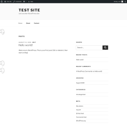 Page screenshot: Test site &ndash; Just another WordPress site