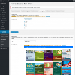 Page screenshot: Seamless Donations → Form Options