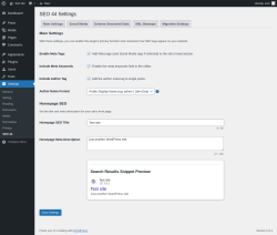 Page screenshot: Settings &rarr; SEO 44 &rarr; Main Settings