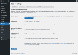 Page screenshot: Settings &rarr; SEO 44 &rarr; Schema Structured Data