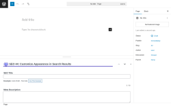Page screenshot: Add Page &lsaquo; Test site &mdash; WordPress