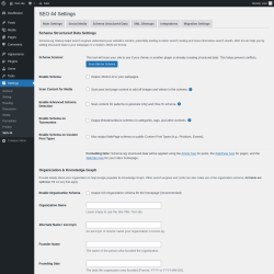 Page screenshot: Settings &rarr; SEO 44 &rarr; Schema Structured Data