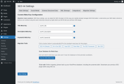 Page screenshot: Settings &rarr; SEO 44 &rarr; Migration Settings