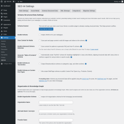 Page screenshot: Settings &rarr; SEO 44 &rarr; Schema Structured Data