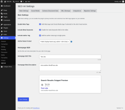 Page screenshot: Settings &rarr; SEO 44