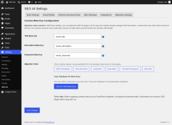 Page screenshot: Settings &rarr; SEO 44 &rarr; Migration Settings