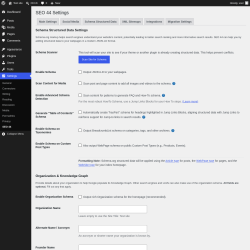 Page screenshot: Settings &rarr; SEO 44 &rarr; Schema Structured Data