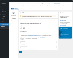 Page screenshot: Search Console → Settings