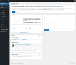Page screenshot: Dashboard ‹ Test site — WordPress